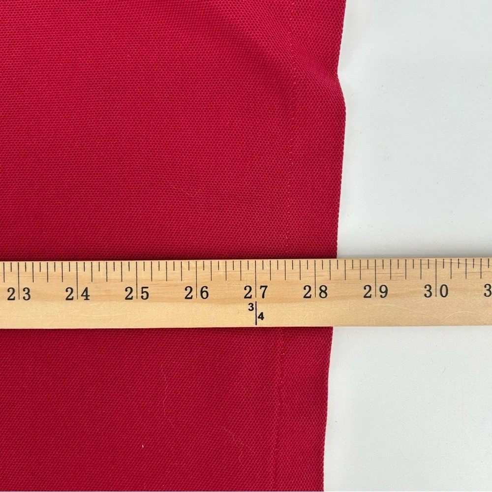 LL Bean Polo Shirt Mens Medium Red Slightly Fitted‎ Short Sleeve Classic Preppy